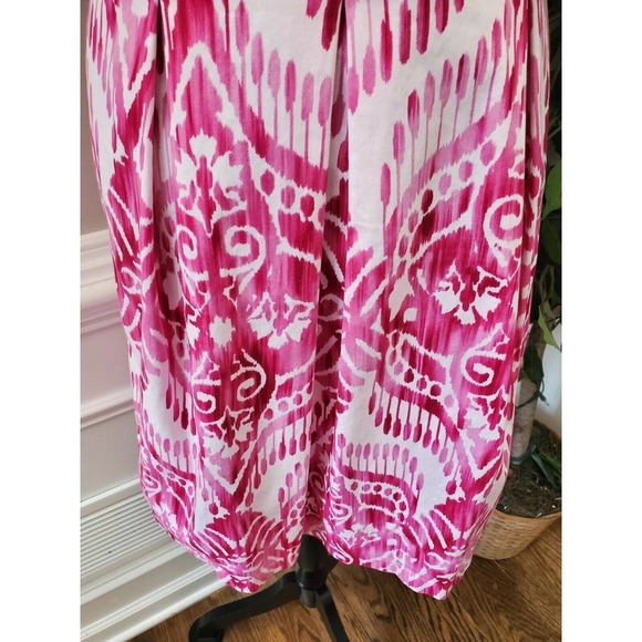 Perceptions Women's Pink Cotton Sleeveless Sweatheart Neck Knee Length Dress 12 - Picture 7 of 11